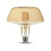 Żarówka LED V-TAC 8W filament E27 T180 bursztynowa 175x150mm VT-2308-N 2200K 620lm